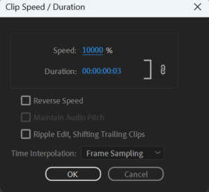 جلسه چهارم آموزش پریمیر پرو: تسلط روی Timeline، Program و ابزارهای حرفهای تدوین 3 تغییر سرعت ویدیو در پریمیر speed duration